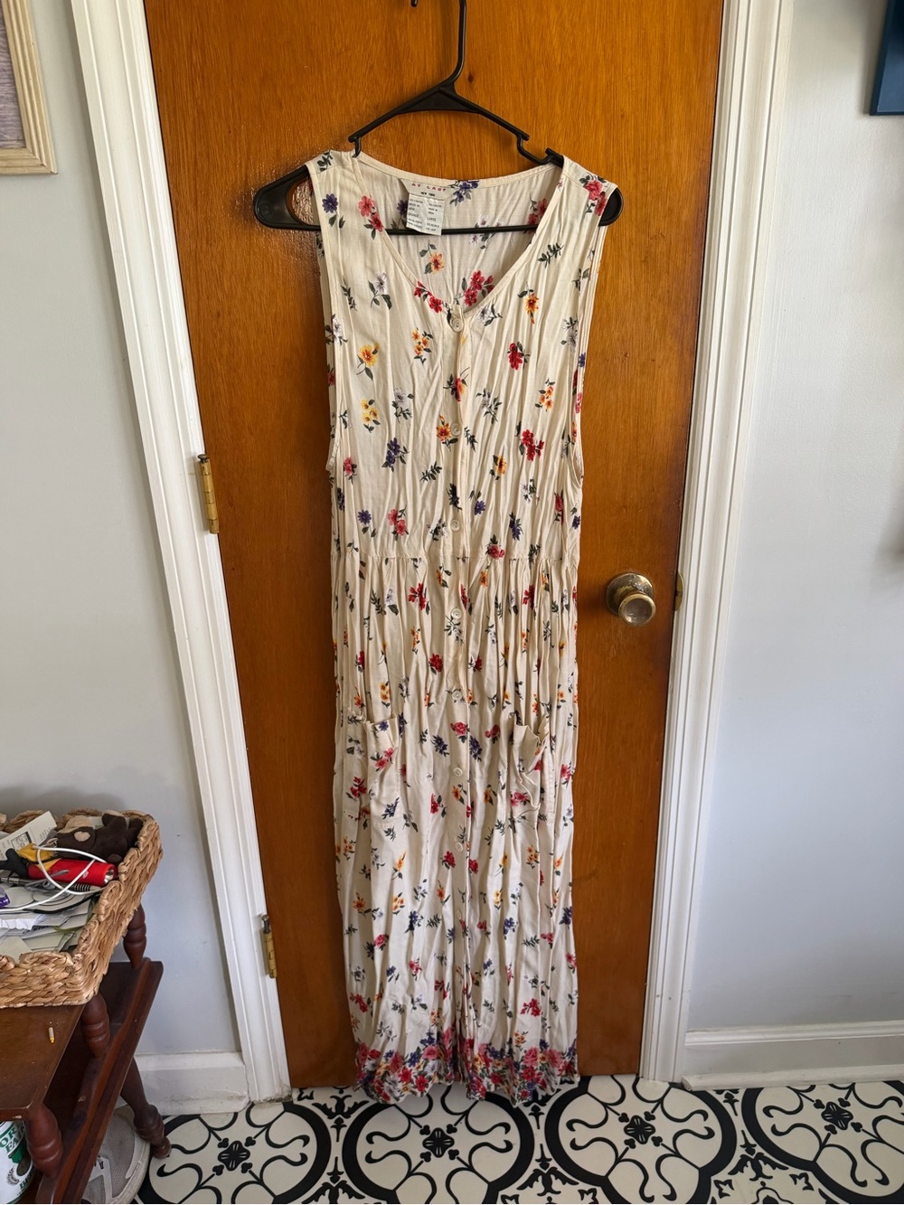 At Last Cream Floral Maxi Dress with Multicolor Blooms